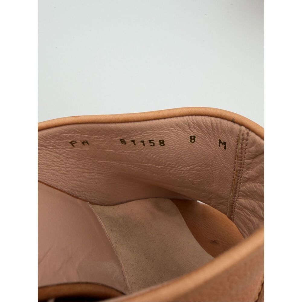 Stuart Weitzman Leather Platform Wedge Slide Sandals Tan Size 8 - Picture 10 of 12